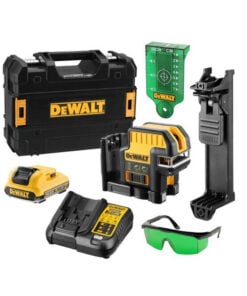 DeWalt DCE0825D1G 12V Akkus 5-pontos lézerkészülék, 1x 2Ah akkuval és töltővel