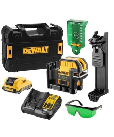 DeWalt DCE0825D1G 12V Akkus 5-pontos lézerkészülék, 1x 2Ah akkuval és töltővel