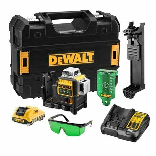 DeWalt DCE089D1G-QW 12V Akkus 3x360° Zöld Vonalas Lézer Szett