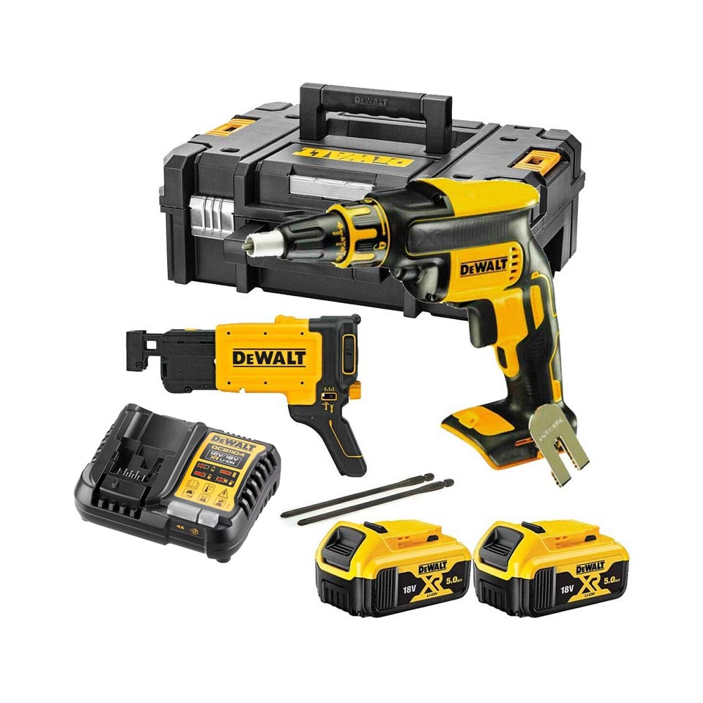 DeWalt DCF620P2K 18V XR Akkus Gipszkarton Csavarozó Készlet (2x 5.0Ah Akku, Töltő, Koffer) DeWalt DCF620P2K 18V XR Akkus Gipszkarton Csavarozó Készlet (2x 5.0Ah Akku, Töltő, Koffer)