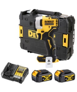 DeWalt DCF809M2-QW 18V XR Kompakt Akkus Ütvecsavarozó, 190 Nm, 2x 4Ah akkuval és kofferrel