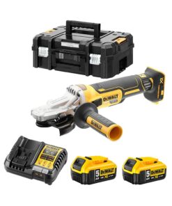 DeWalt DCG405FP2 18V XR Akkus Sarokcsiszoló, 125 mm, 2x 5Ah Akkuval és Kofferrel
