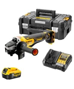 DeWalt DCG406P1 18V XR 125 mm Akkus Sarokcsiszoló Szett 5.0 Ah Akkumulátorral és Töltővel