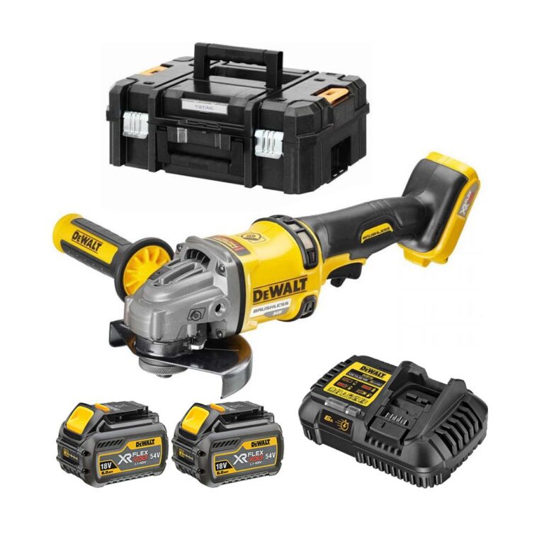 DeWalt DCG414T2 XR FLEXVOLT 54V Akkus Sarokcsiszoló Szett (2x 6Ah akkuval)