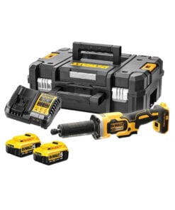DeWalt DCG426P2 18V Akkus Egyenes Csiszoló Kefe Nélküli Motorral, 2x 5Ah Akkuval