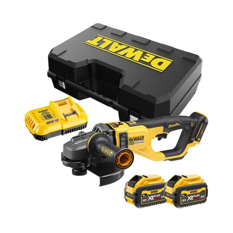 DeWalt DCG460X2-QW 54V XR FLEXVOLT Akkus Sarokcsiszoló 230mm, 2x 9Ah akkuval és töltővel