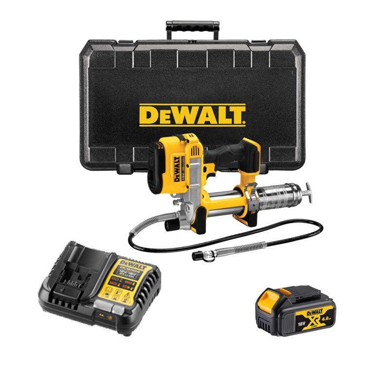 DeWalt DCGG571M1 18V XR Akkus Zsírzóprés 4Ah Akkuval és Töltővel