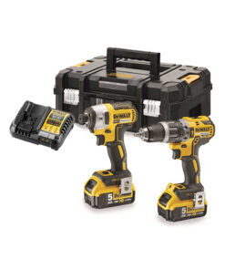 DeWalt DCK266P2T 18V XR Akkus Készlet – DCD796 Ütvefúró-csavarozó és DCF887 Ütvecsavarozó, 2x5Ah Akkuval