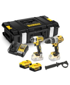 DeWalt DCK276P2 18V XR szénkefe nélküli akkus ütvefúró-csavarozó és ütvecsavarozó szett 2x 5.0Ah akkuval