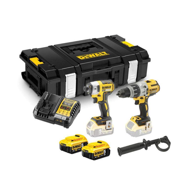 DeWalt DCK276P2 18V XR szénkefe nélküli akkus ütvefúró-csavarozó és ütvecsavarozó szett 2x 5.0Ah akkuval