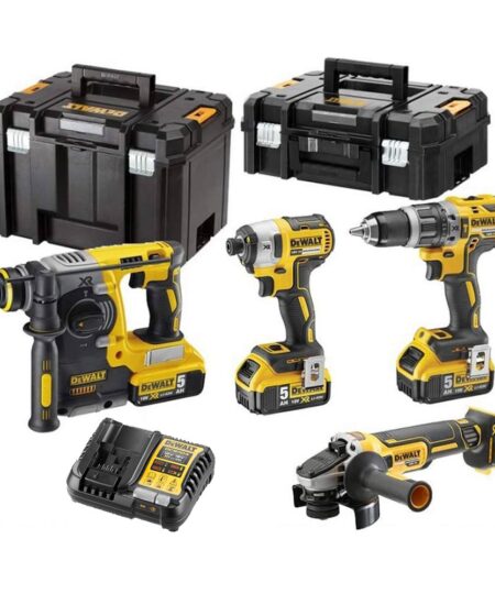 DeWalt DCK422P3T-QW 18V Gépcsomag: DCD796 + DCF887 + DCG405 + DCH273, 3× 5Ah akkuval