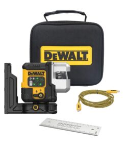 DeWalt DCLE14301GB Kompakt Többvonalas Lézer 3x180°, Zöld Lézer, Beépített Li-ion Akku, USB-C