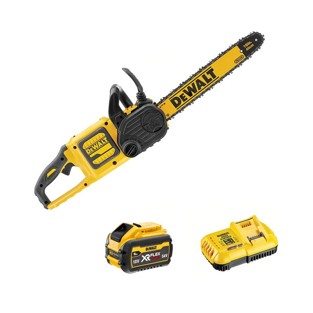 DeWalt DCM575X1-QW 54V XR FLEXVOLT Akkus Láncfűrész 40 cm, 9 Ah Akkuval és Töltővel DeWalt DCM575X1-QW 54V XR FLEXVOLT Akkus Láncfűrész 40 cm, 9 Ah Akkuval és Töltővel