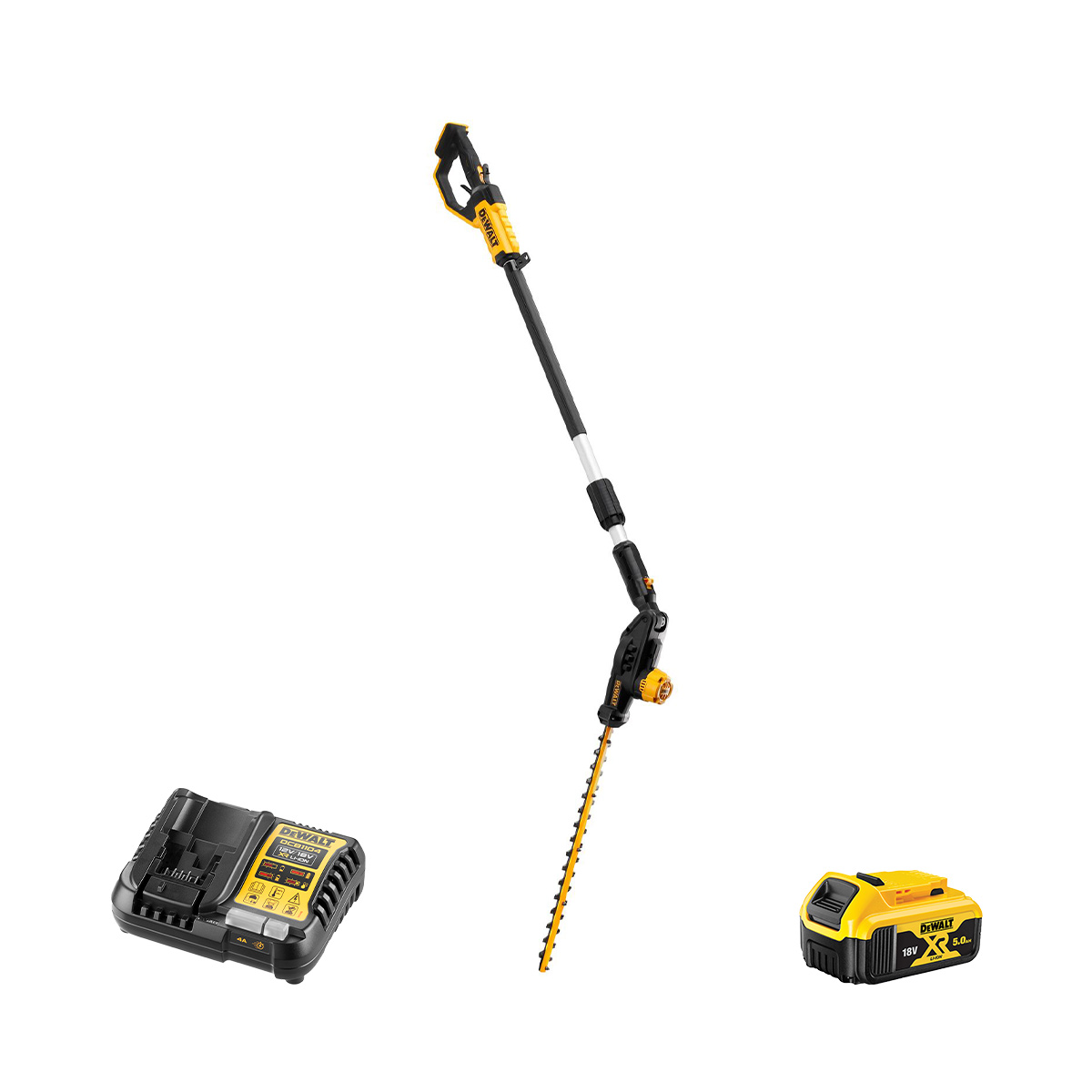DeWalt DCMPH566P1 18V Akkus Magassági Sövényvágó 5,0 Ah Akkuval és Töltővel DeWalt DCMPH566P1 18V Akkus Magassági Sövényvágó 5,0 Ah Akkuval és Töltővel