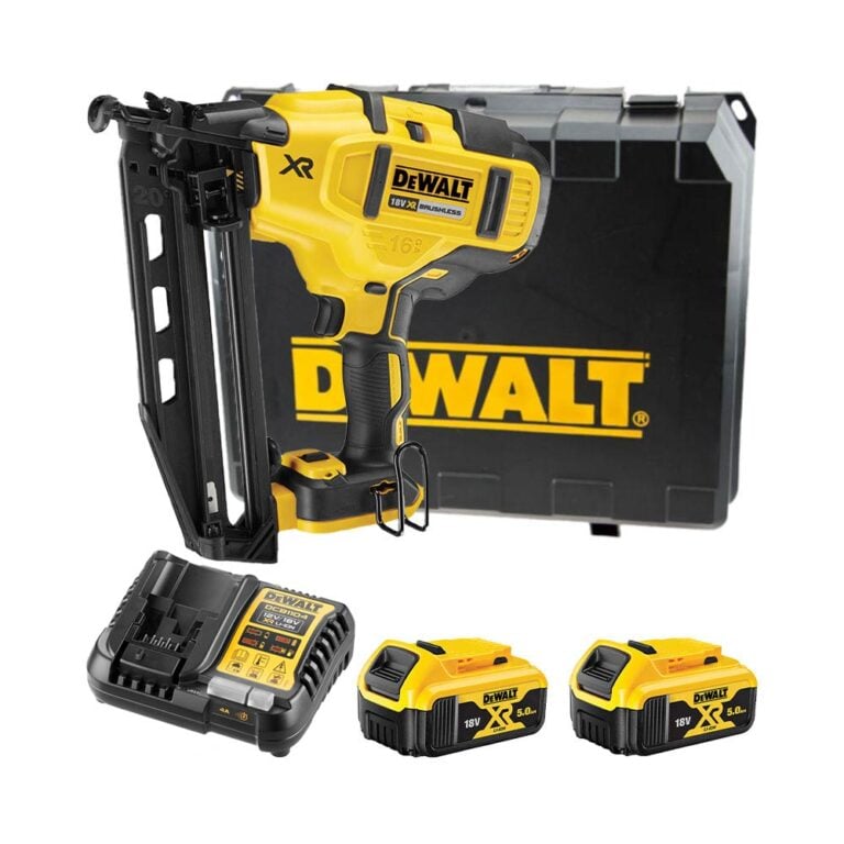 DeWalt DCN660P2 18V XR szénkefe nélküli akkus szögbelövő, 2x 5Ah akkuval