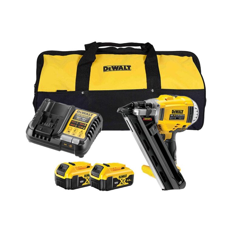 DeWalt DCN692P2-QW 18V XR Szénkefe Nélküli Akkus Keretszögbelövő, 90 mm, 2x 5Ah Akkuval