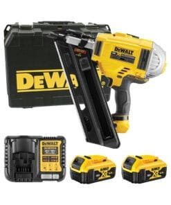 DeWalt DCN695P2 18V Kétfokozatú Akkus Szögbelövő 90mm (2x 5Ah Akkuval, Töltővel és Kofferrel)