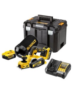 DeWalt DCP580P2-QW 18V 82mm Szénkefe nélküli Akkus Gyalu, 2x 5Ah Akkuval, TSTAK Kofferrel