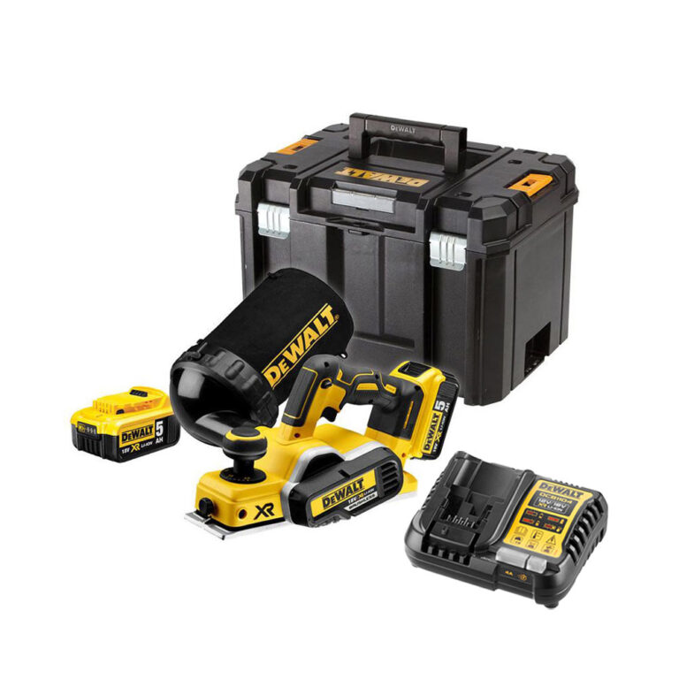 DeWalt DCP580P2-QW 18V 82mm Szénkefe nélküli Akkus Gyalu, 2x 5Ah Akkuval, TSTAK Kofferrel
