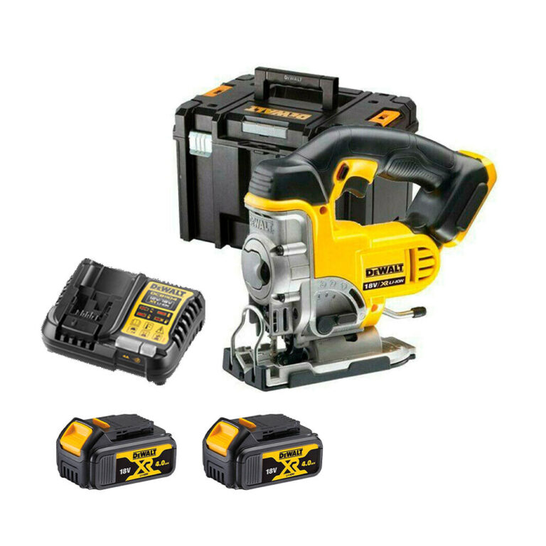 DeWalt DCS331M2T 18V XR Akkus Szúrófűrész 2x 4 Ah Akkuval, Töltővel és TSTAK Kofferrel