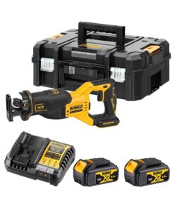 DeWalt DCS382M2 18V Akkus Kardfűrész 2x 4Ah Akkuval, Töltővel és TSTAK Kofferrel
