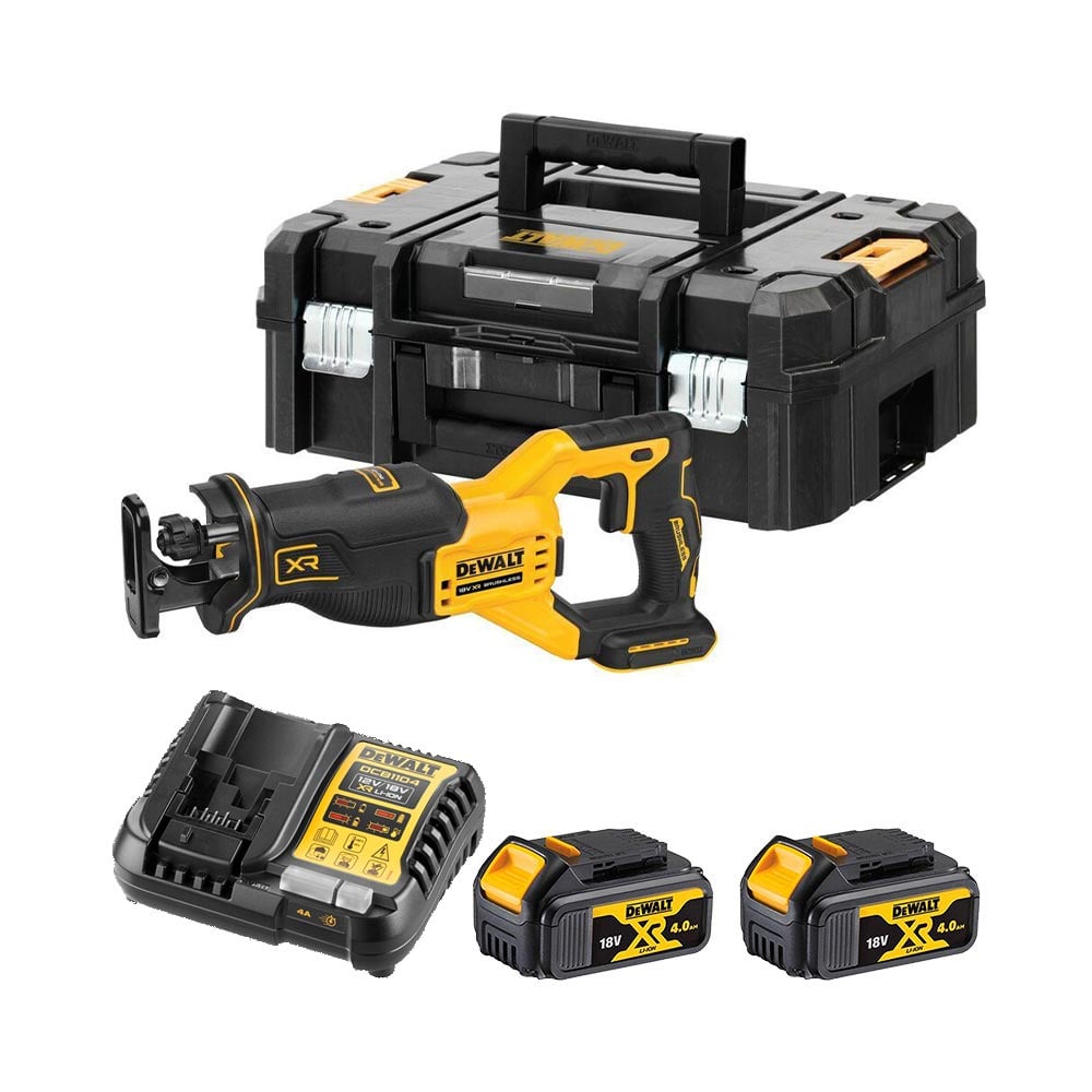 DeWalt DCS382M2 18V Akkus Kardfűrész 2x 4Ah Akkuval, Töltővel és TSTAK Kofferrel DeWalt DCS382M2 18V Akkus Kardfűrész 2x 4Ah Akkuval, Töltővel és TSTAK Kofferrel