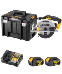 DeWalt DCS391M2 18V XR Akkus Kézi Körfűrész, 165 mm, 2x 4Ah Akkuval, TSTAK Kofferrel