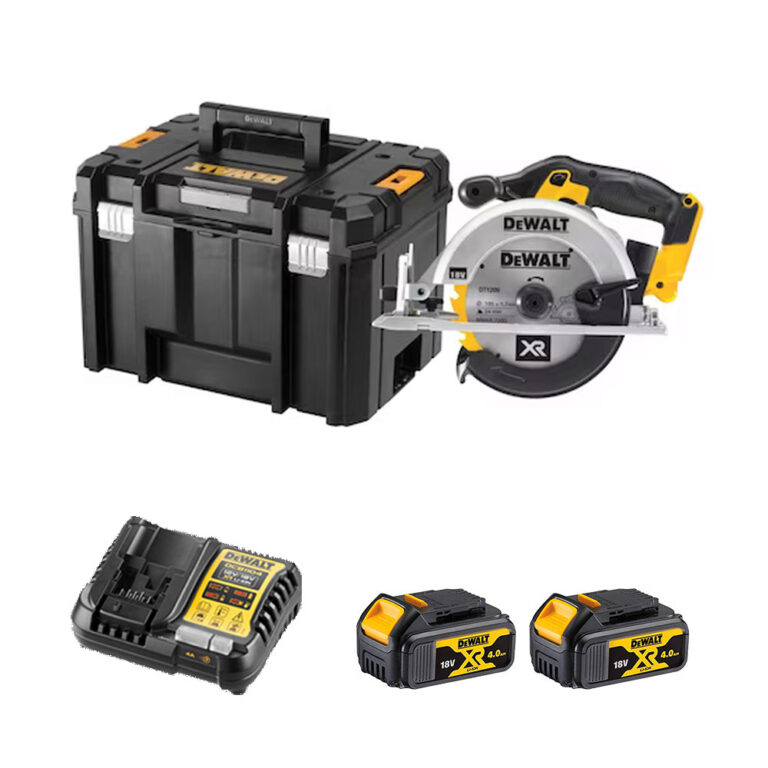 DeWalt DCS391M2 18V XR Akkus Kézi Körfűrész, 165 mm, 2x 4Ah Akkuval, TSTAK Kofferrel