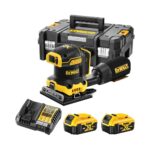 DeWalt DCW200P2 18V Akkus Rezgőcsiszoló 2x 5Ah Akkuval, Töltővel és TSTAK II Kofferrel