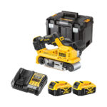 DeWalt DCW220P2 18V Akkus Szalagcsiszoló Szett (2x 5Ah akku, töltő, TSTAK koffer)