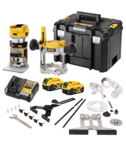 DeWalt DCW604P2 18V Akkus Él- és Felsőmaró Készlet 2x 5Ah Akkuval és T STAK Kofferrel