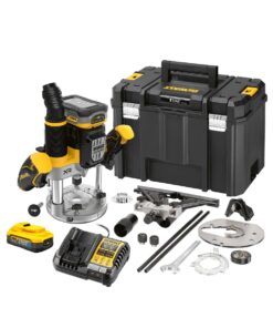 DeWalt DCW620H2 18V Akkus Felsőmaró 2x 5Ah Powerstack Akkuval és Kofferrel