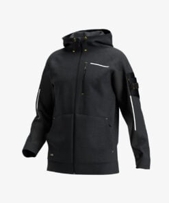 Safety Jogger Deneb Fekete Kapucnis Munkapulóver, 280 g/m²