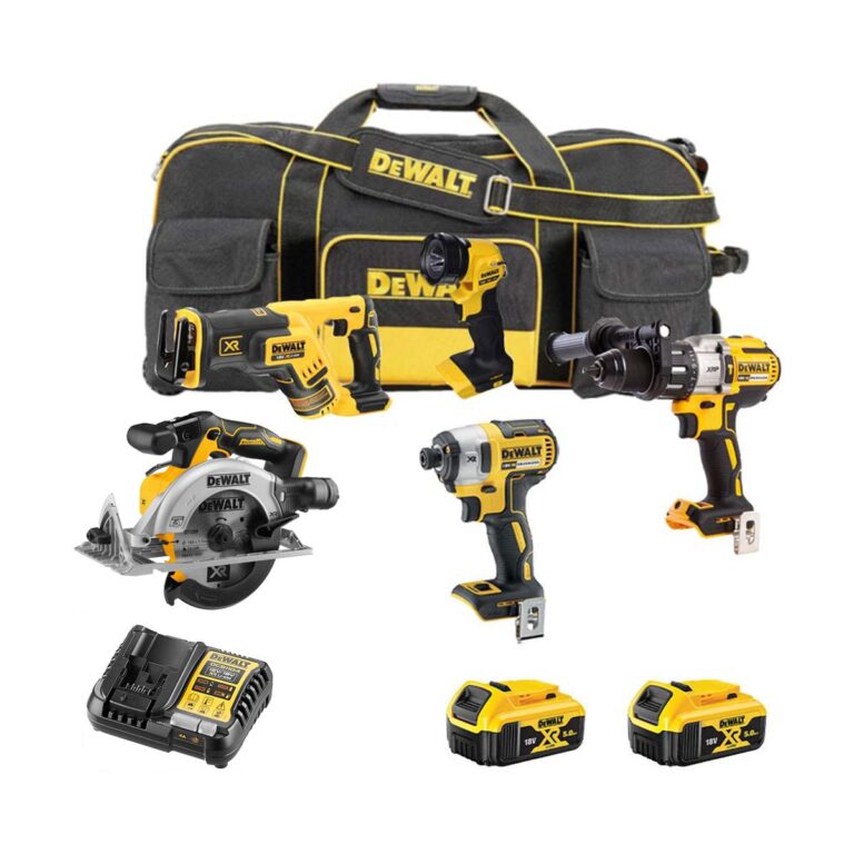 DeWalt DSET6 18V Akkus Szerszámkészlet 5 Géppel (DCS565N, DCS367N, DCD996N, DCF887N, DCL040)