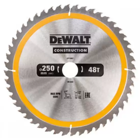 DeWalt DT1957 Fakörfűrészlap, 250 mm, 36 fog, 30 mm furat