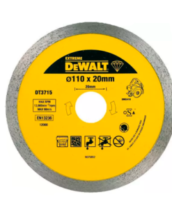 DeWalt DT3715-QZ 110 mm Prémium Gyémánt Vágótárcsa Porcelánhoz, Márványhoz és Gránithoz
