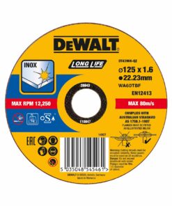 DeWalt DT43906-QZ Inox Vágótárcsa, Lapos, 125x1,6mm