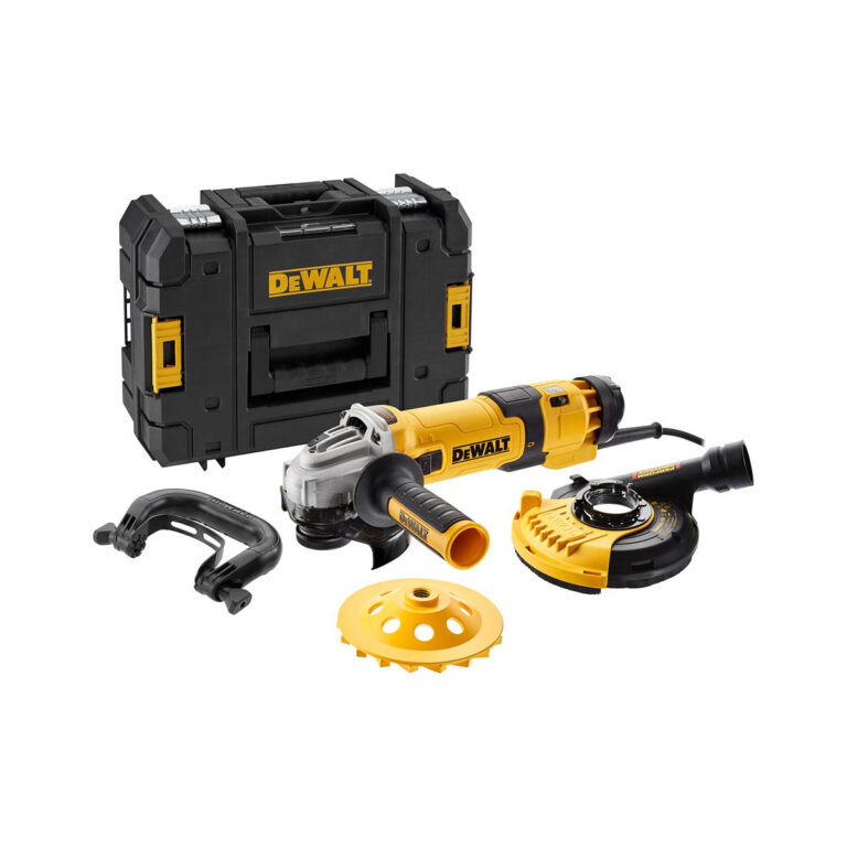 DeWalt DWE4257KT-QS 1500W 125mm Sarokcsiszoló Betonfelület-csiszoló Szett