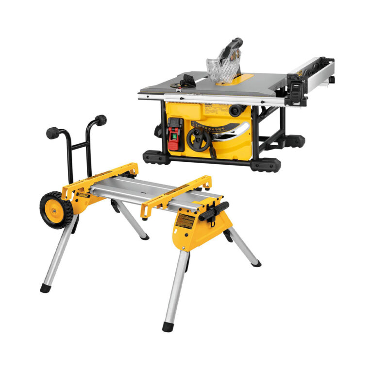 DeWalt DWE7485-QS asztali körfűrész DE7400 állvánnyal