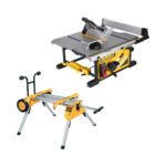 DeWalt DWE7492-QS Asztali Körfűrész 250 mm Gurulós Állvánnyal (DE7400)