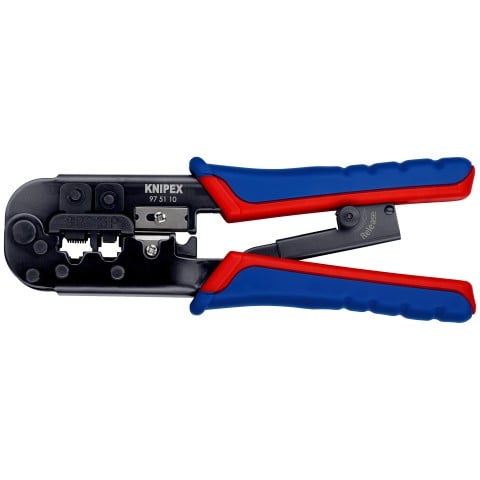 Knipex Krimpelő fogó 6 és 8 pólusú RJ csatlakozókhoz