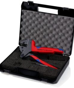 Knipex 97 43 200 Kábel saruzó fogó alapszerszám bőröndben, pofák nélkül