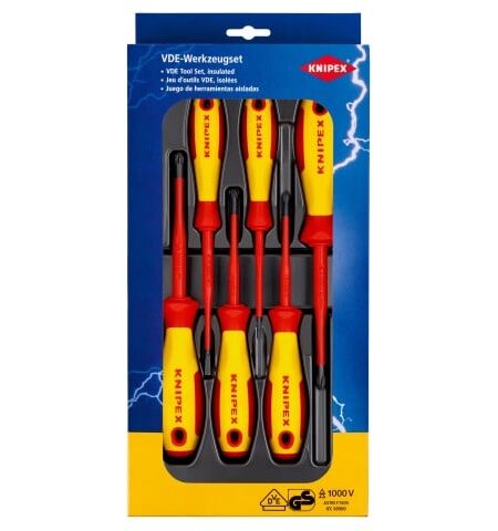 Knipex 1000V VDE Szigetelt Csavarhúzó Készlet, 5 részes