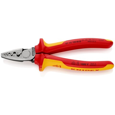 Knipex érvéghüvely préselő fogó 0,25-16 mm² 1000 V VDE