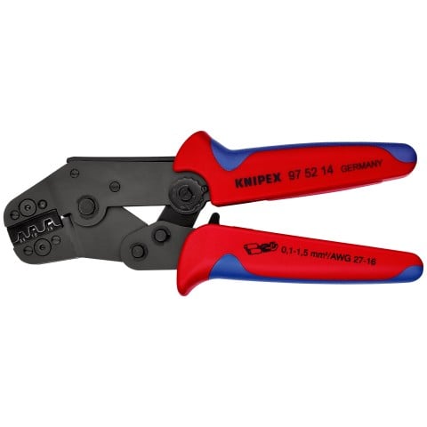 Knipex 97 52 14 Kábel saruzó fogó szigetelés nélküli sarukhoz 0,1-1,5 mm²