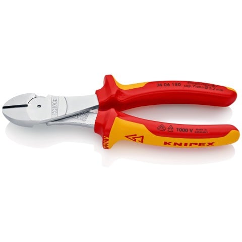 Knipex erősített oldalcsípő fogó 180mm 1000V VDE
