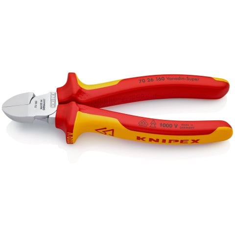 Knipex 70 26 160 VDE oldalcsípő fogó 160 mm, 1000V szigetelt