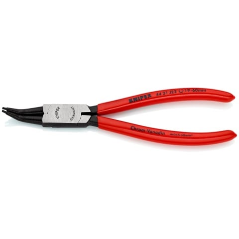 Knipex 44 31 J22 külső seegergyűrű fogó, 45°-ban hajlított, 180 mm