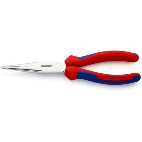 Knipex Rádiófogó, hegyes, félkerek csőrű, vágóéllel, 200 mm (KNIP26 15 200)
