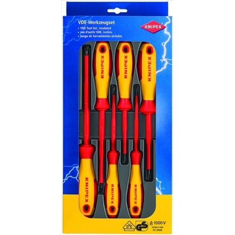Knipex 98 20 30 VDE Csavarhúzó Készlet, 6 darabos, 1000V